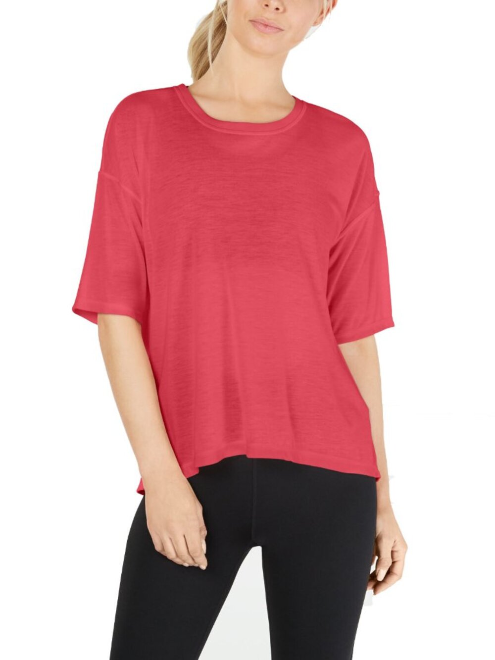 Calvin Klein Womens Activewear Performance Split Back T-Shirt